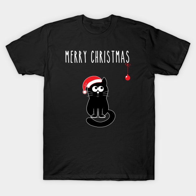 Quarantine Christmas Cat T-Shirt by MulletHappens